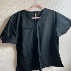 Womens Scrub Top - Large in Black